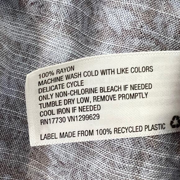 Knox Rose Womens Knit Tunic Size Large Blue Floral Long Sleeve Scoop Neck flaw - Picture 5 of 7